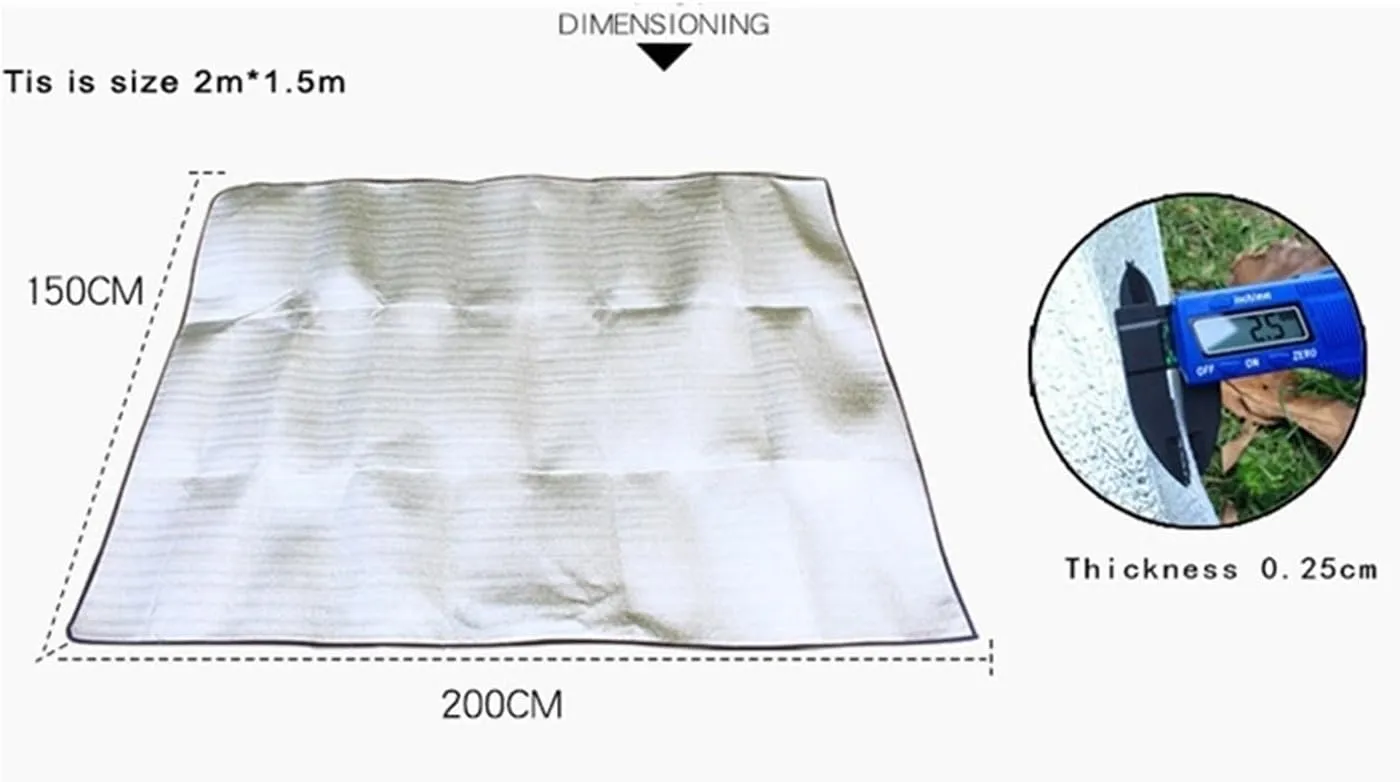 Aluminum Backing Insulating Foam Moistureproof Camping Mats Outdoor Hiking Blanket Cushion Tent Pads (Color : A, Size : 200 X 200 cm)
