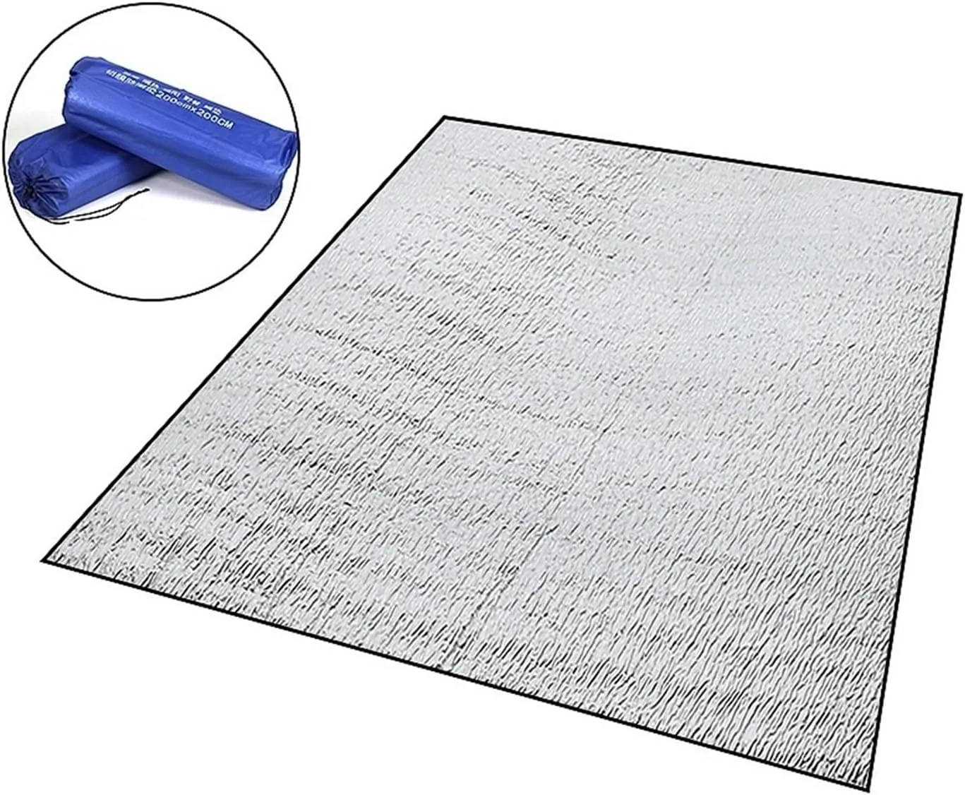 Aluminum Backing Insulating Foam Moistureproof Camping Mats Outdoor Hiking Blanket Cushion Tent Pads (Color : A, Size : 200 X 200 cm)