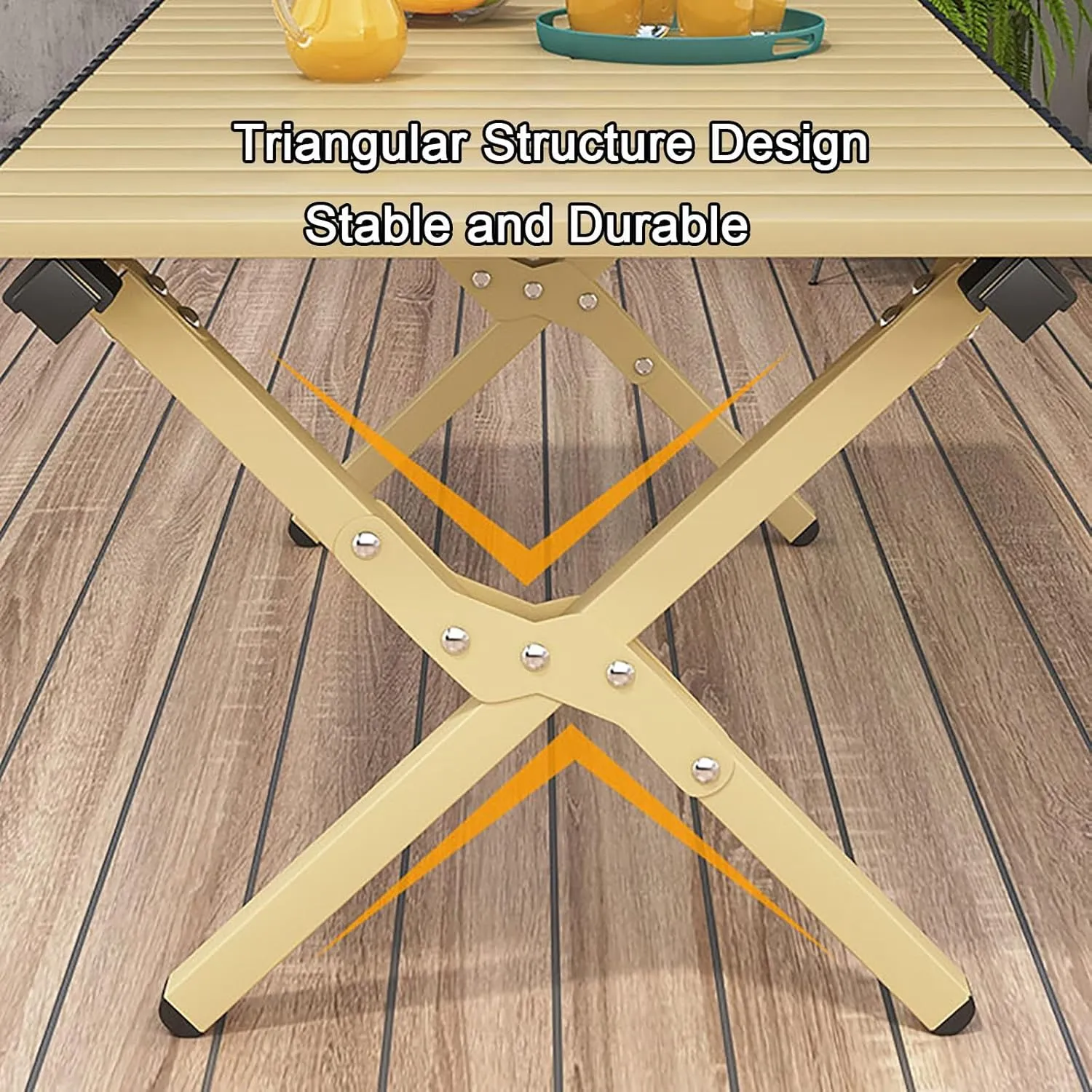 Aluminum Folding Camping Table, Portable Camping Folding Chairs and Tables Set, with Carrying Bag Camp Table, Outdoor Folding Roll up Aluminum Table