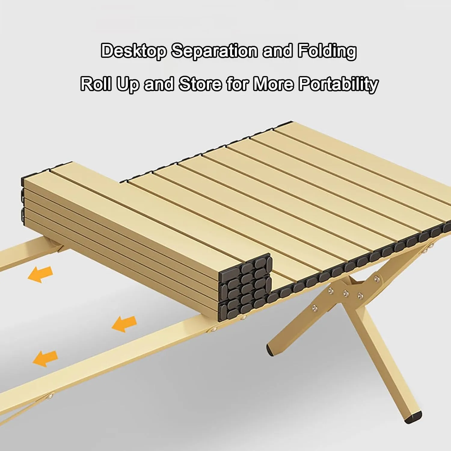Aluminum Folding Camping Table, Portable Camping Folding Chairs and Tables Set, with Carrying Bag Camp Table, Outdoor Folding Roll up Aluminum Table
