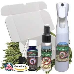 Amazing Cedar™ All Natural Mosquito Bug Spray Kit For Kids, Pets, Whole Family-Refill Concentrate