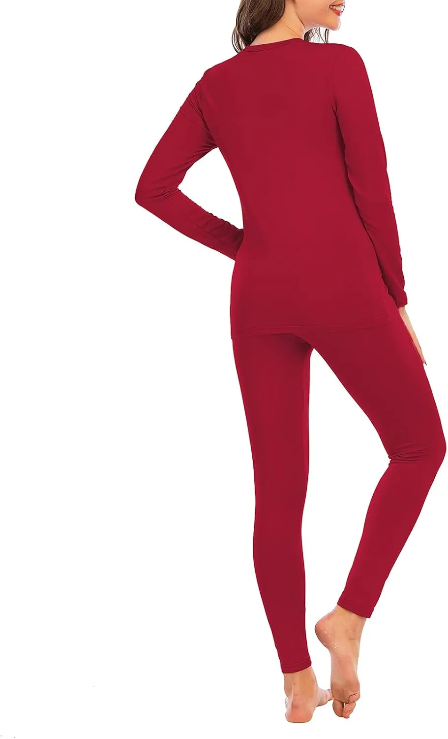 American Trends Womens Thermal Underwear Set Long Johns Base Layer Fleece Lined Top and Bottom Thermals Sets Loungewear