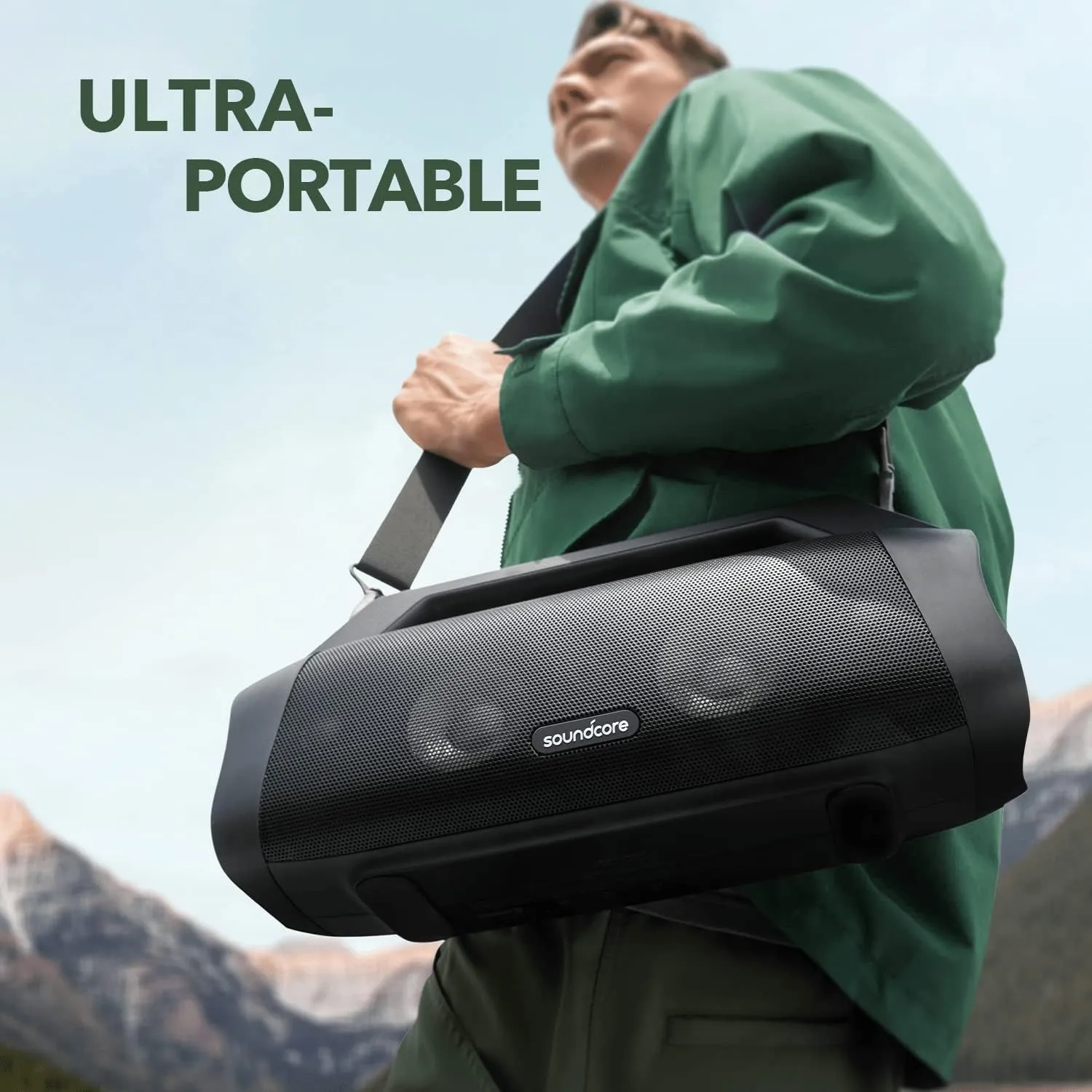 Anker Soundcore Motion Boom Plus Speaker (80W) - IP67 Portable Speaker, 80W Stereo Sound, Custom EQ & BassUp, USB-C, Bluetooth, Built-in Power Bank, Waterproof Bluetooth Speaker, outdoor speaker