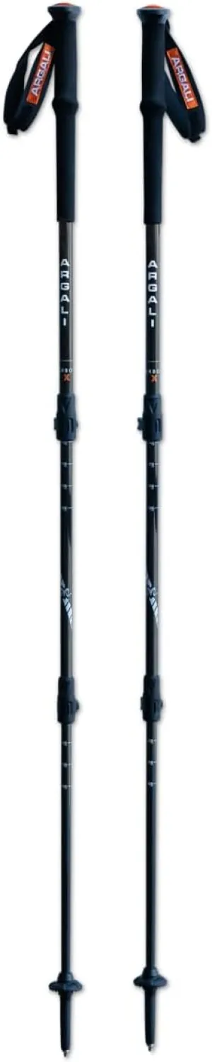 Argali Carbon X Trekking Poles, Charcoal Black