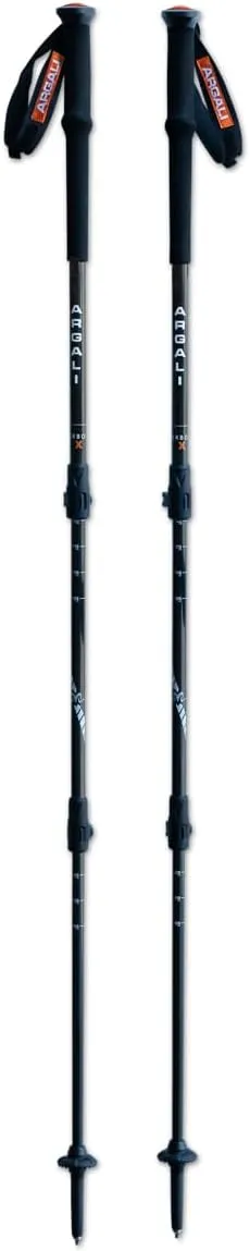 Argali Carbon X Trekking Poles, Charcoal Black