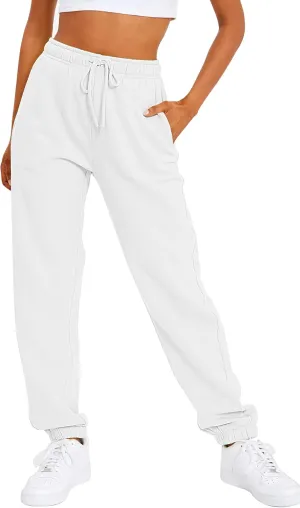 AUTOMET Women's Casual Baggy Fleece Sweatpants