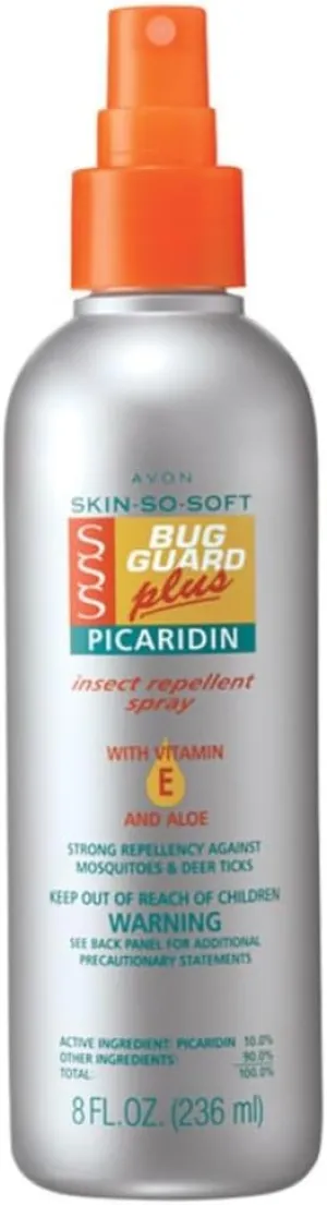 Avon Skin So Soft Bug Guard Plus Picaridin Insect Repellent Spray - Gentle on Skin Mosquito Repellent - DEET-Free Mosquito & Tick Repellent for Humans - 8 fl. oz. Bug Spray