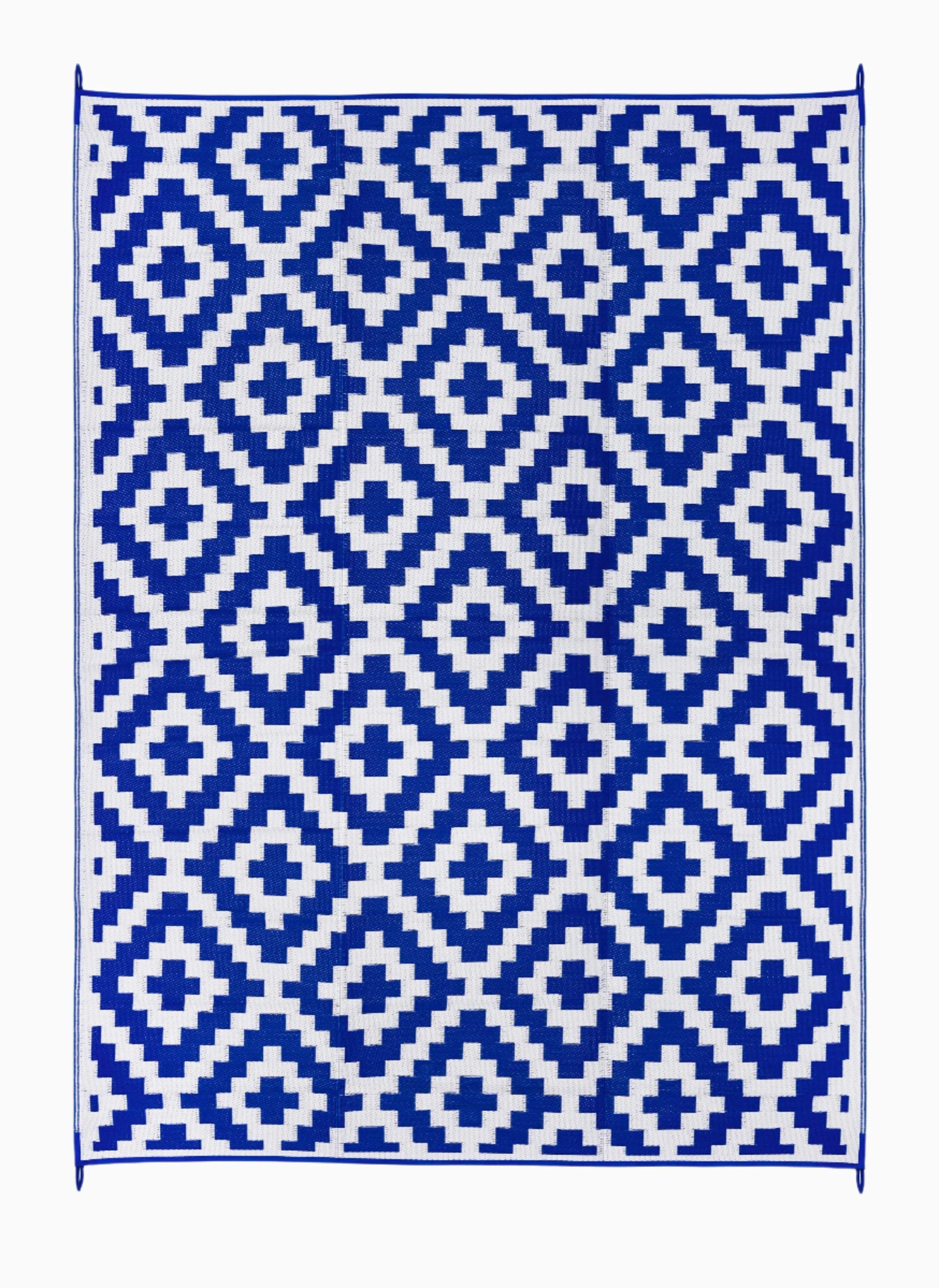Aztec - Blue & White (9' x 12') Foldable Rug