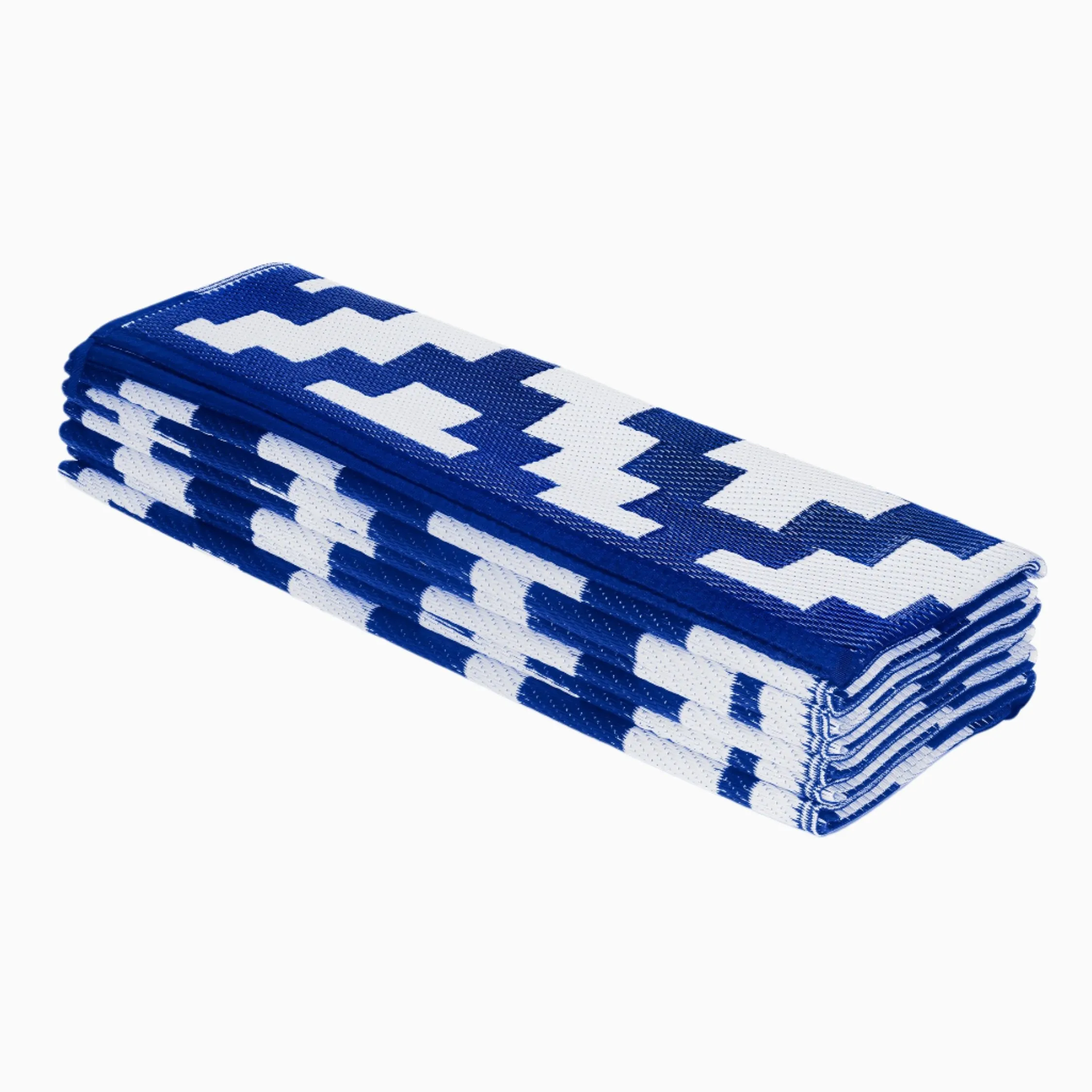 Aztec - Blue & White (9' x 12') Foldable Rug