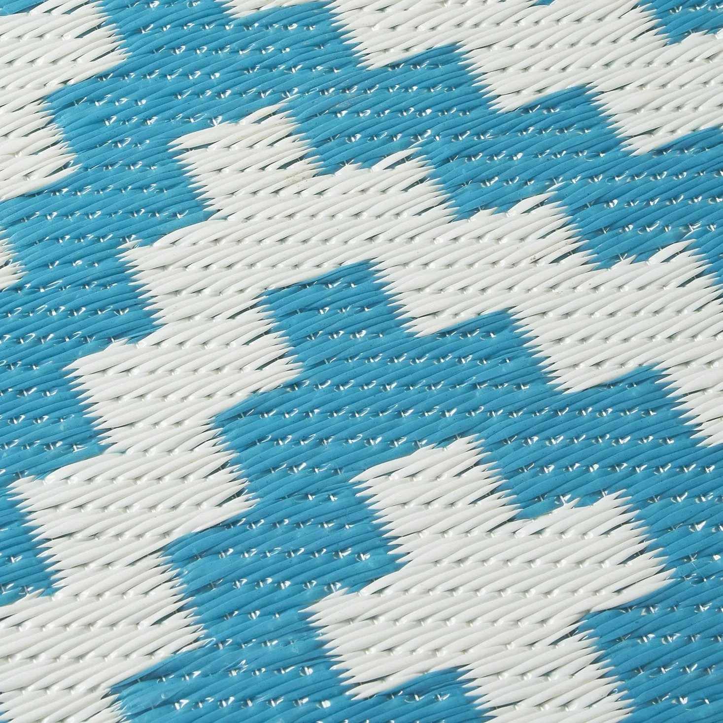 Aztec - Teal & White (9' x 12') Foldable Rug