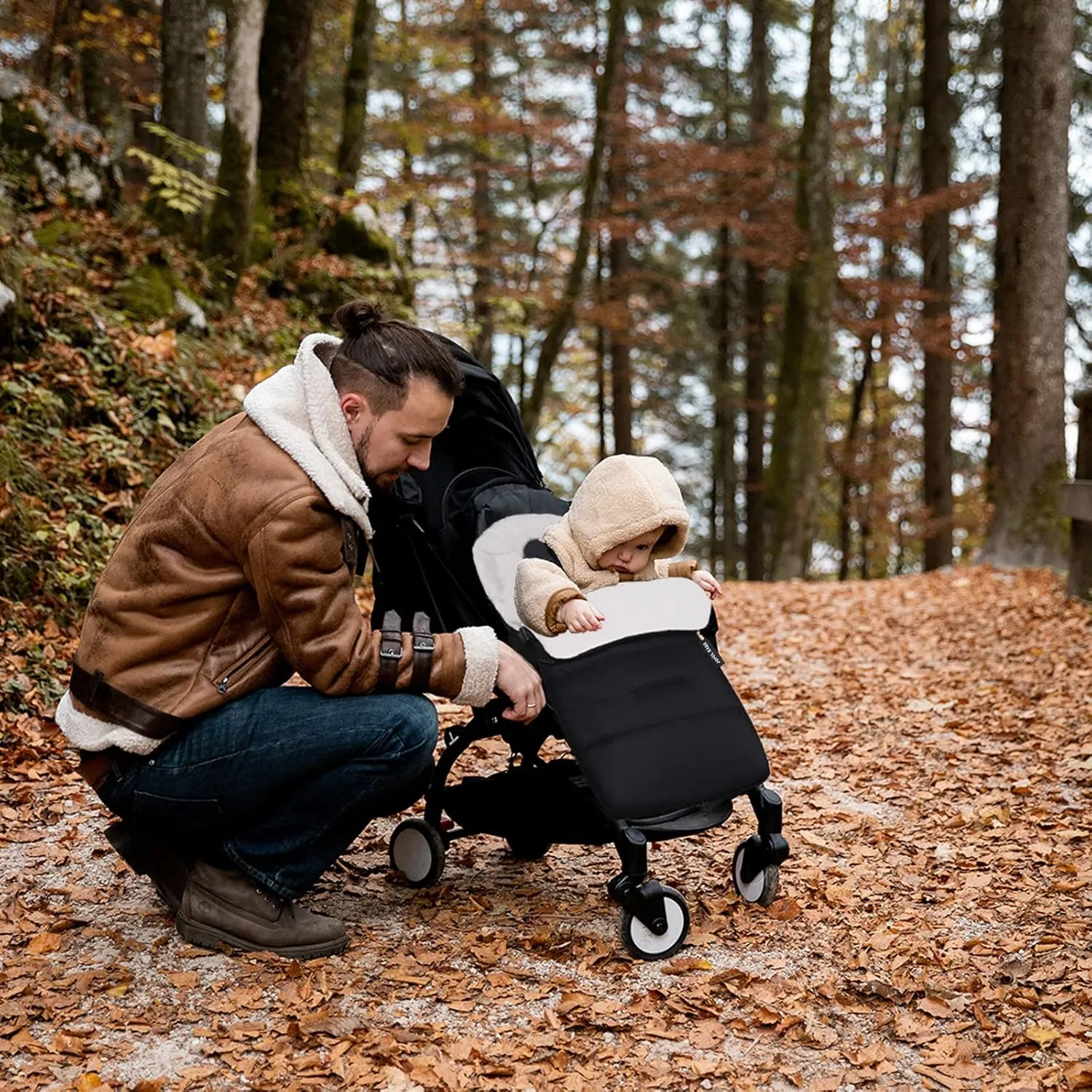 Baby Bunting Bag Stroller Footmuff - Warm Bunting Bag Baby Stroller - Winter Baby Bunting Bag Stroller - Universal Stroller Bunting Bag Infant - Outdoor Stroller Sleeping Bag Toddler (Grey)