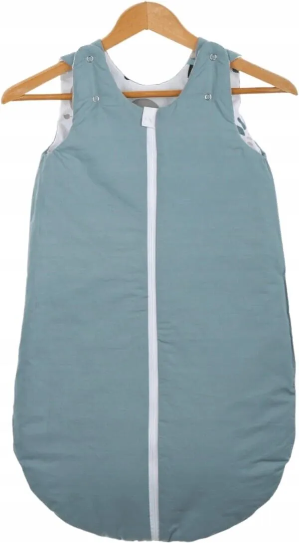 Baby Cotton Sleeping Bag Double Sided Sleepsack Quilted 1.0 Tog On safari/Sage