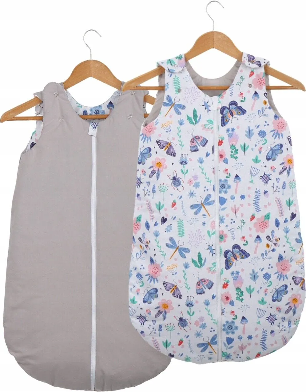 Baby Cotton Sleeping Bag Double Sided Sleepsack Quilted 1.0 Tog On the Meadow