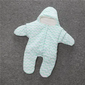 Baby Unisex Starfish Shaped Cotton Sleeping Bag Newborn Baby Outside Sleeping Bag Green