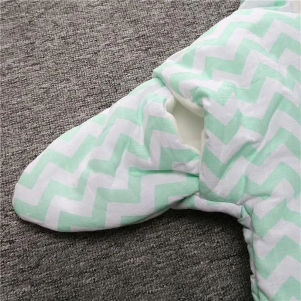 Baby Unisex Starfish Shaped Cotton Sleeping Bag Newborn Baby Outside Sleeping Bag Green