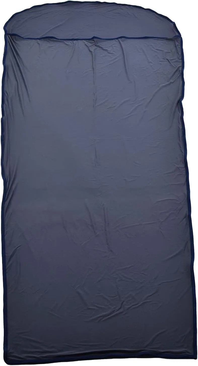 Bag Liner, 200x80cm Ultralight Multifunctional Elastic Sleeping Sack Lightweight Breathable Cotton Liner for Picnic Hiking Outdoor Camping(Gray)