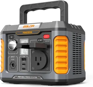 BALDR Portable Power Station, 330W(660W Peak) Solar Generator, 288Wh Solar Power Bank 120V Pure Sine Wave AC Outlet, 78000mAh Backup Lithium Battery for Home CPAP Camping Travel Outdoors Emergency