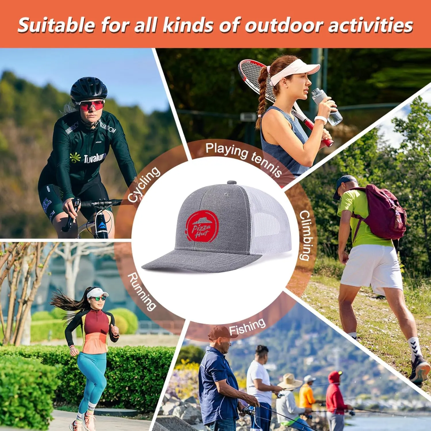 Baseball Mesh Cap Golf Dad Hat Blank Solid Color Outdoor Sun Cap for Men Women - Classic Adjustable Plain Trucker Hats