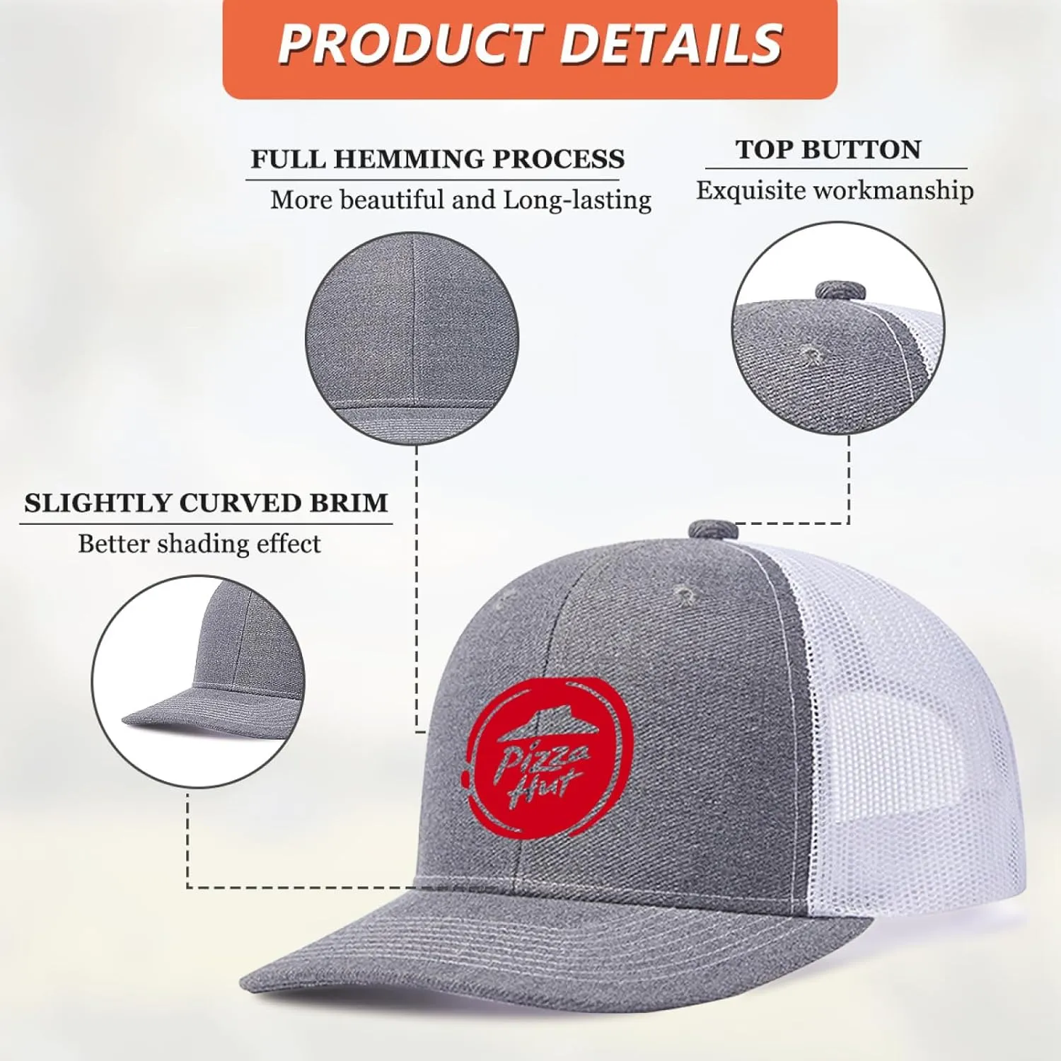 Baseball Mesh Cap Golf Dad Hat Blank Solid Color Outdoor Sun Cap for Men Women - Classic Adjustable Plain Trucker Hats
