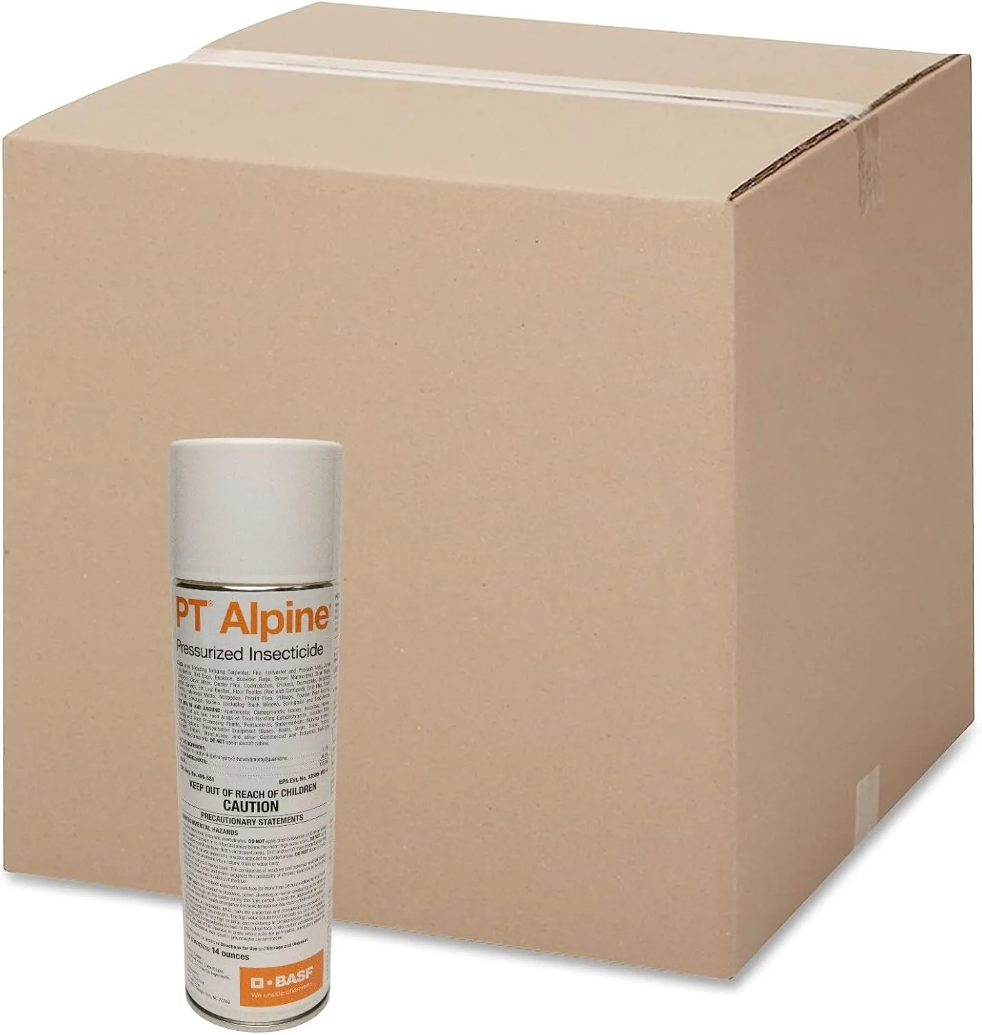BASF PT Alpine Pressurized Insecticide Spray for Ants, Cockroaches, Bed Bugs, Non-Repellent for Crawling or Flying Insects, Ready to Use, 14 Ounce can, Case of 12