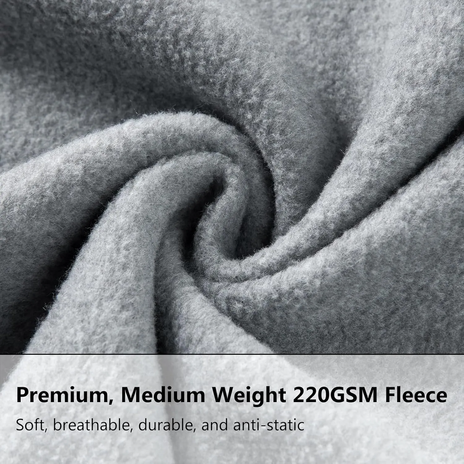 BASSDASH AllDay Men’s Full Zip Fleece Jacket Soft Sweatshirt Breathable Mid-Weight Polar Fleece Winter Coat with Pockets