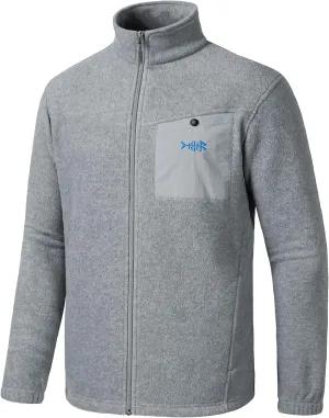 BASSDASH AllDay Men’s Full Zip Fleece Jacket Soft Sweatshirt Breathable Mid-Weight Polar Fleece Winter Coat with Pockets