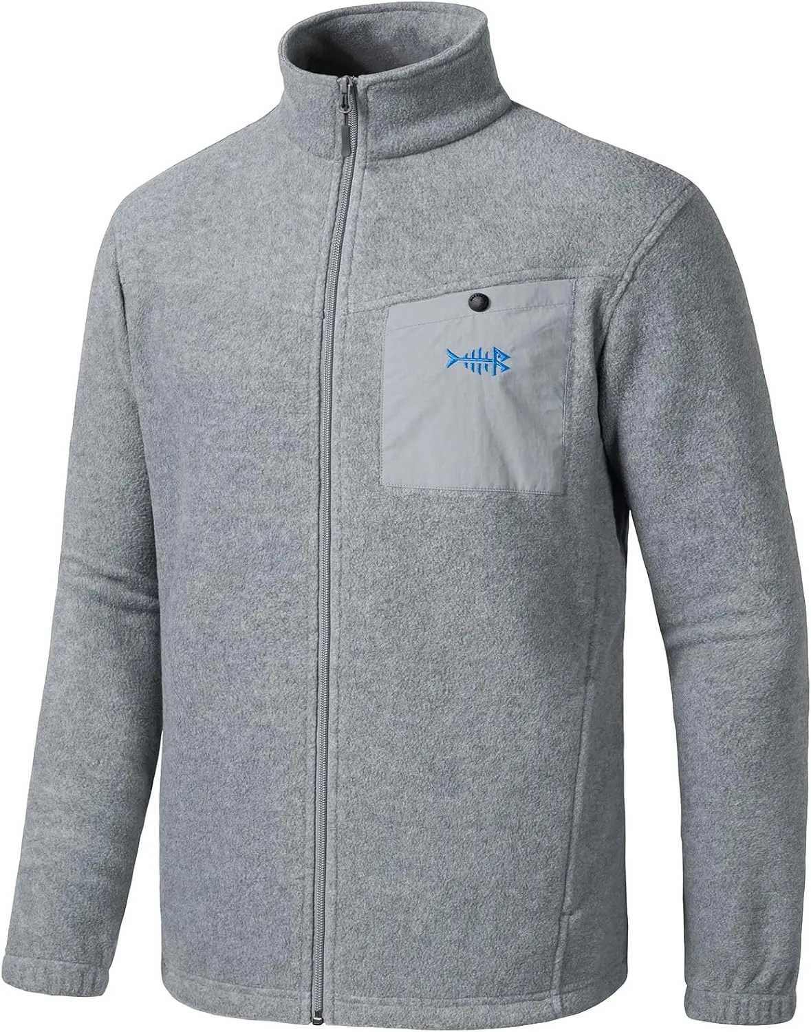 BASSDASH AllDay Men’s Full Zip Fleece Jacket Soft Sweatshirt Breathable Mid-Weight Polar Fleece Winter Coat with Pockets