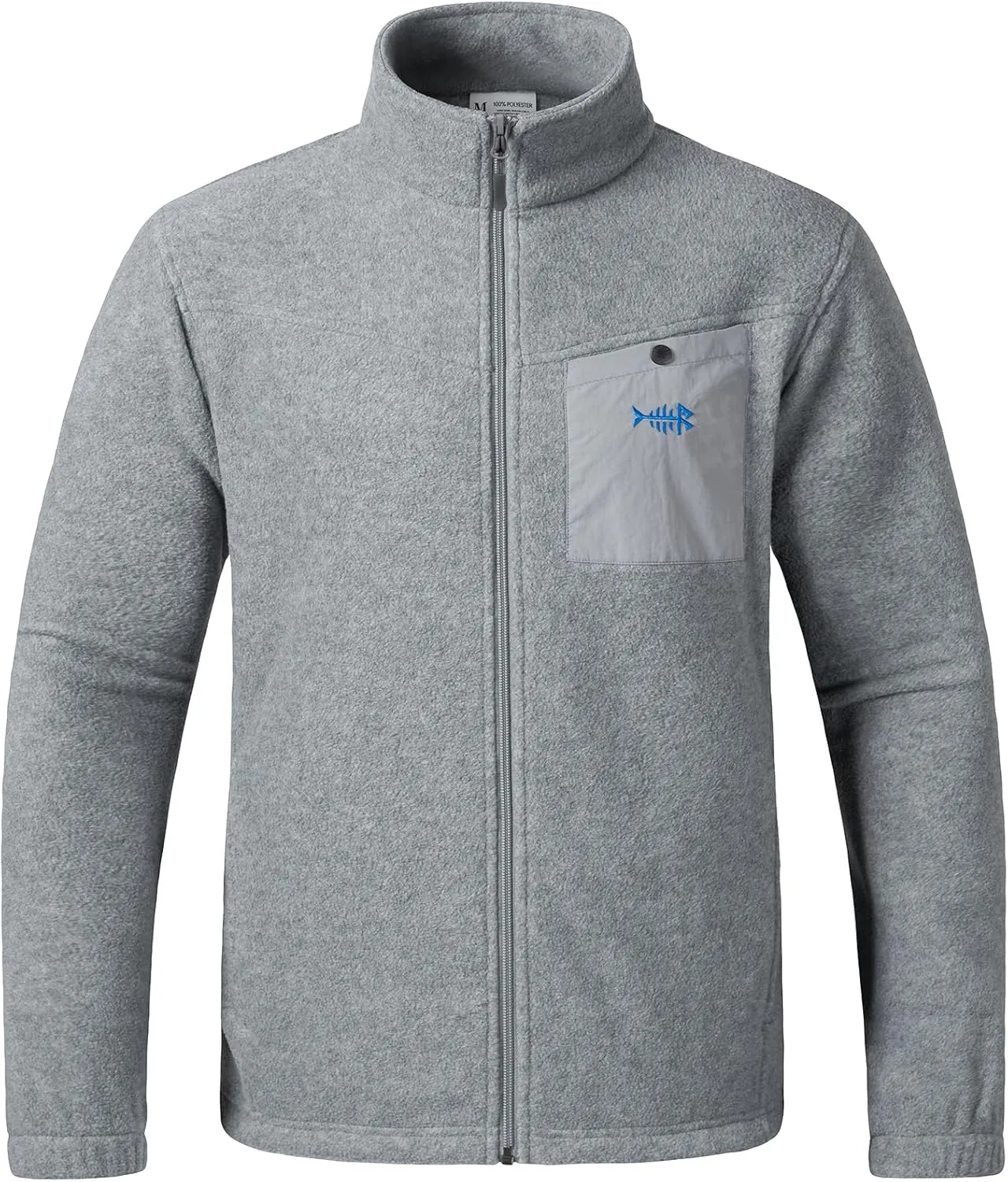 BASSDASH AllDay Men’s Full Zip Fleece Jacket Soft Sweatshirt Breathable Mid-Weight Polar Fleece Winter Coat with Pockets