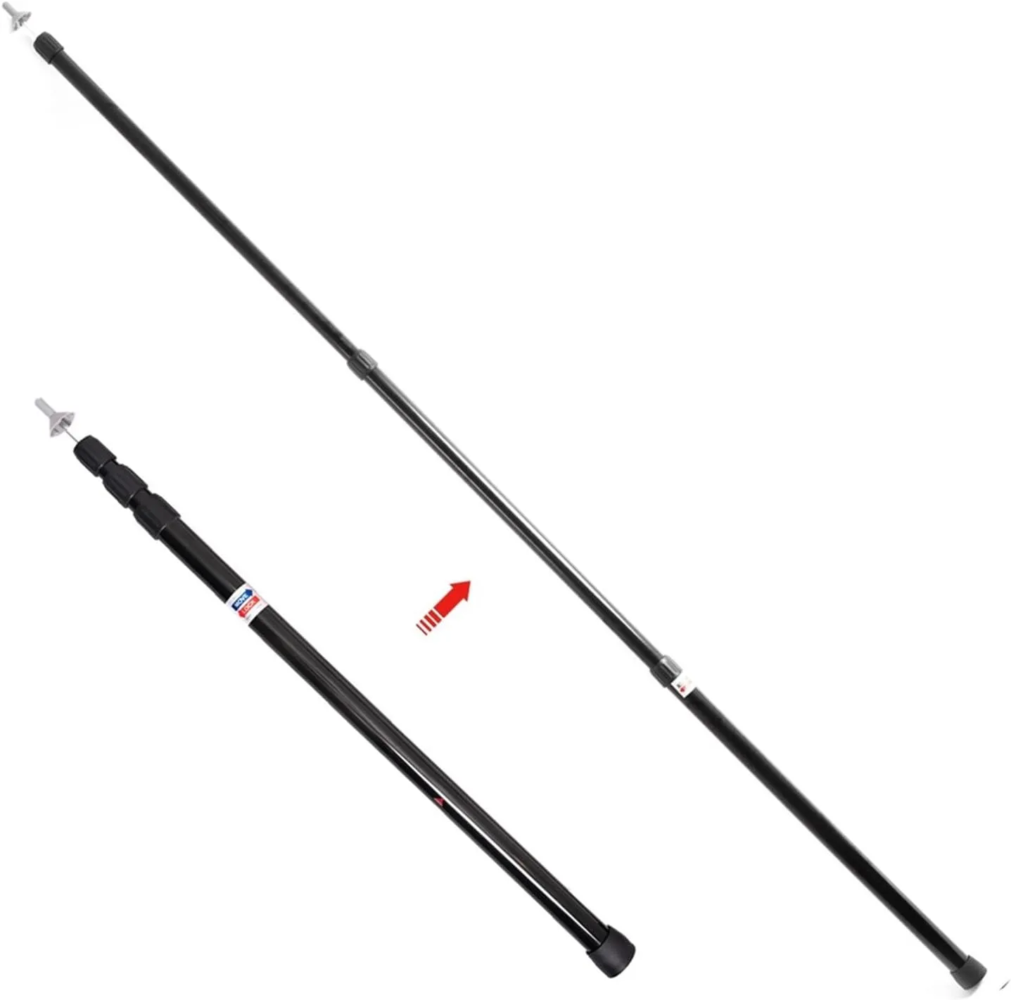 BCcamping Player's First Choice Tent Pole Adjustable Tent Support Rods Beach Shelter Tarp Awning Pole Replacement Poles Accessories Camping Hiking Tent Camping Bracket(2pc 250cm Black)