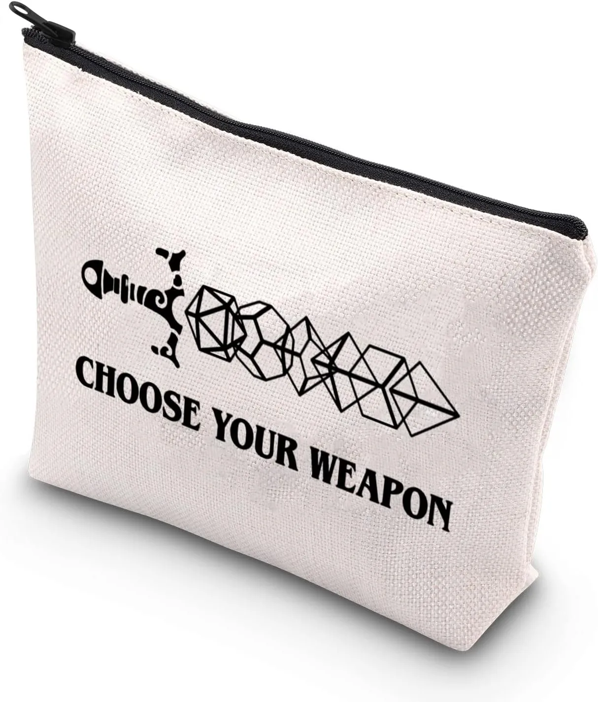 BDPWSS Choose Your Weapon D&D Gamer Makeup Bag Dragons D20 RPG Gaming Gift Dungeons Tabletop Role Playing Gamer Gift (Choose your dice)