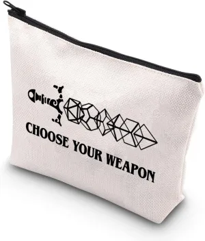 BDPWSS Choose Your Weapon D&D Gamer Makeup Bag Dragons D20 RPG Gaming Gift Dungeons Tabletop Role Playing Gamer Gift (Choose your dice)