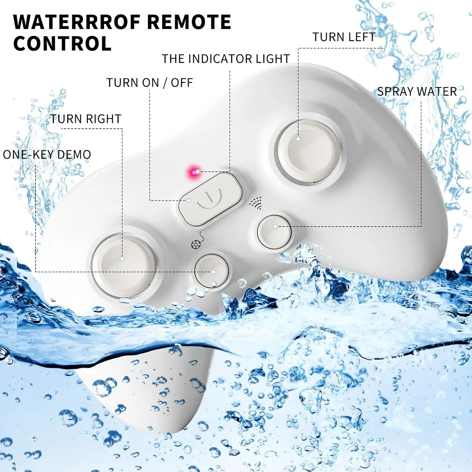 Bennol 2.4Ghz Remote Control Shark Toys for Boys Kids, 1:18 Scale High Simulation Shark for Pool, Electric RC Shark Fish Toys with Light & Spray Water Function for 4 5 6 7 8 9 Year olds Kid Boys Girls
