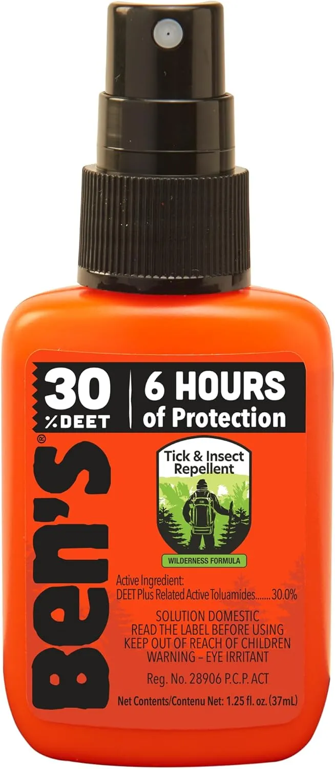 Ben's 30% DEET Mosquito, Tick and Insect Repellent, 1.25 Ounce Pump, Pack of 4