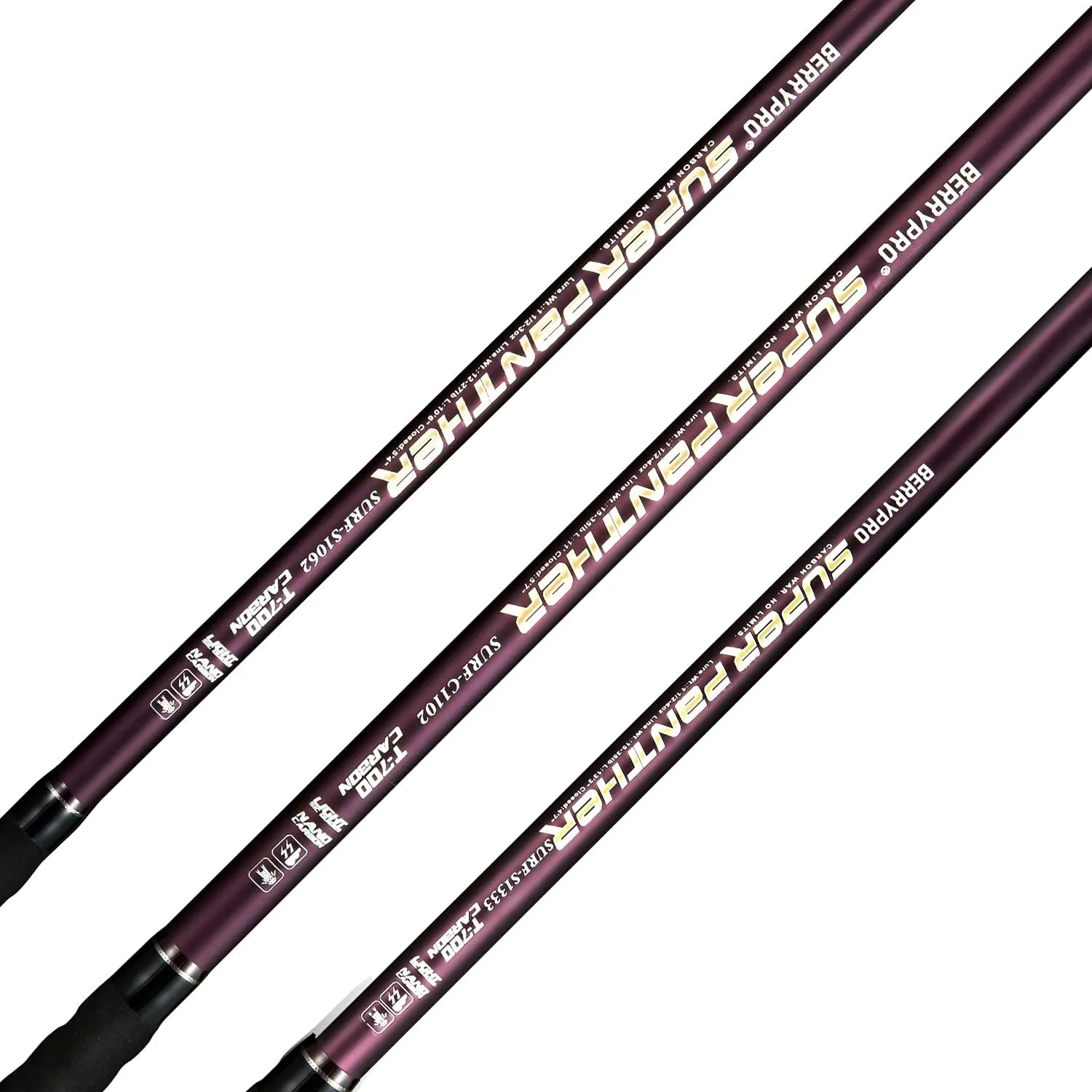 BERRYPRO Surf Spinning Rod Surf Casting Fishing Rod Carbon Fiber Travel Fishing Rod (9'/10'/10'6''/11'/12'/13'3'')