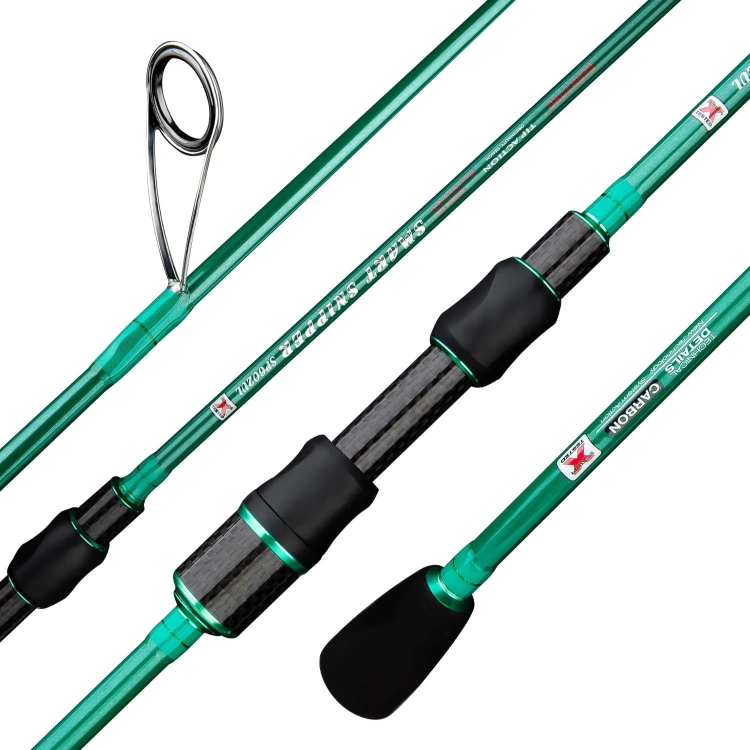 BERRYPRO Ultralight Fishing Rod Travel Spinning Rod with Solid Carbon Tip
