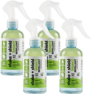 Best Bee Brothers Shake   Shield Tick & Mosquito Spray for Body – Non-Greasy Bug Spray Body Mist Made with Plant-Based Ingredients, 8 Oz. (4 Pack)