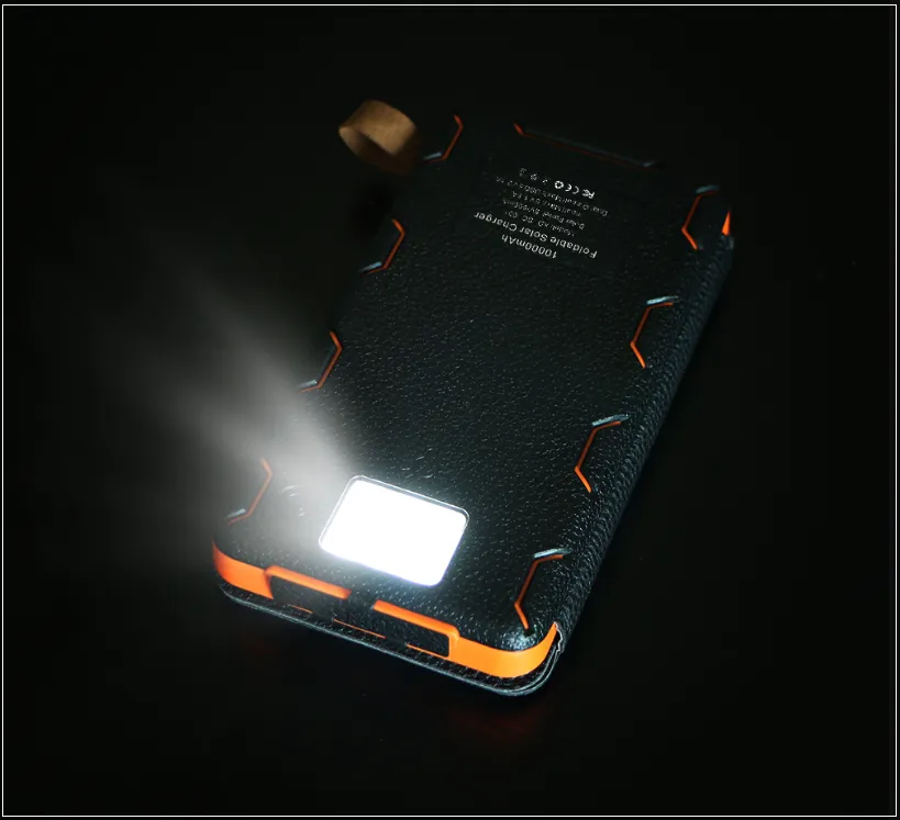 BEST Rated DUAL POWER 10000 mAh Power Bank With 3-Panel Solar Charger   Built In LED Flashlight   🚛 You Get FREE Shipping Too!