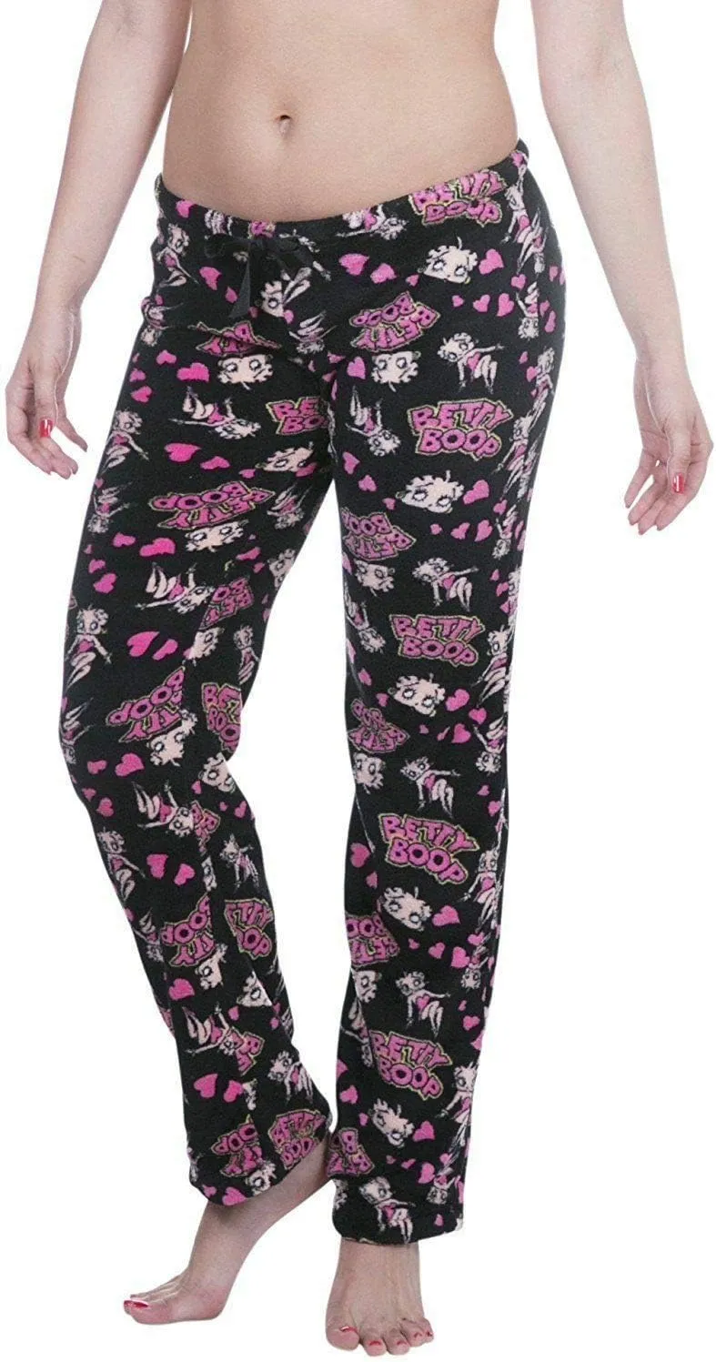 Betty Boop Women's Sleepwear Plush Fleece Lounge Pajama Sleep Pants S to XL