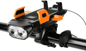 Bike Light with Speaker Lighting Speaker Cell Phone Holder Charging 4-in-1 Multifunctional Bike Light Cycling Gear