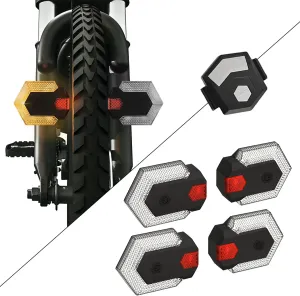 Bike Tail Light with Turn Signal, Bicycle Turn Signals Front and Rear, Split Bike Tail Light 5 Modes, USB Rechargeable Waterproof E-Bike Turn Signal for Road Cycling Safety