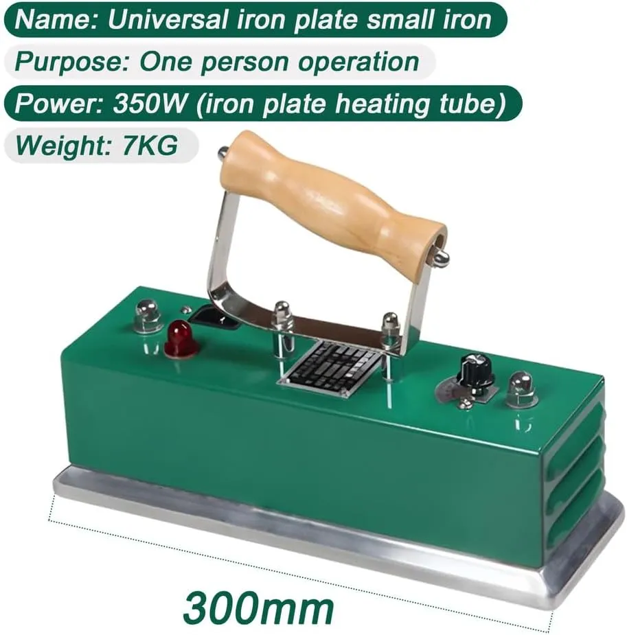 Billiards Table Cloth Iron - Adjustable Temperature Table Iron - Aluminum Alloy Bottom Even Heat Dissipation - for Billiard Games Room, Playroom Clubs, Home,300MM/Aluminum