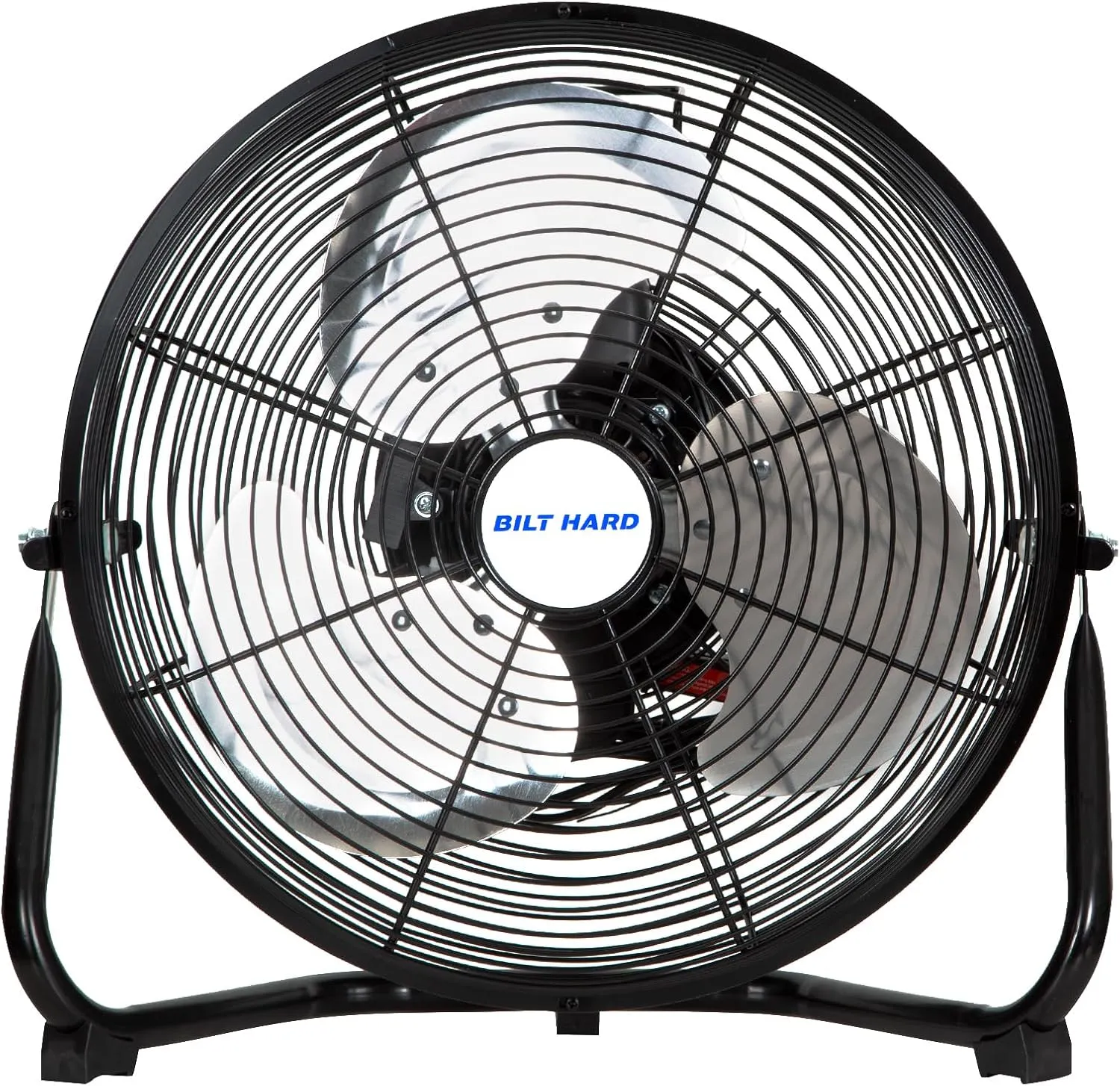 BILT HARD 12" 3-Speed High Velocity Heavy Duty Metal Floor Fan, 1680 CFM, 180-Degree Tilt, Powerful Airflow Fan for Home, Bedroom, Residential Use