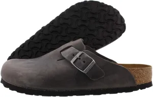 Birkenstock Women's Boston SFB Iron Oiled Leather 36 R
