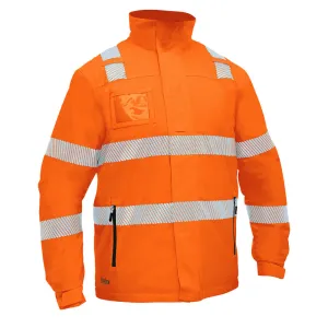 Bisley BJ6842T Taped Hi Vis Heated Jacket With Hood Orange