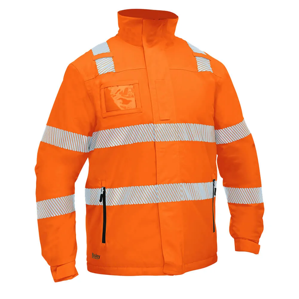 Bisley BJ6842T Taped Hi Vis Heated Jacket With Hood