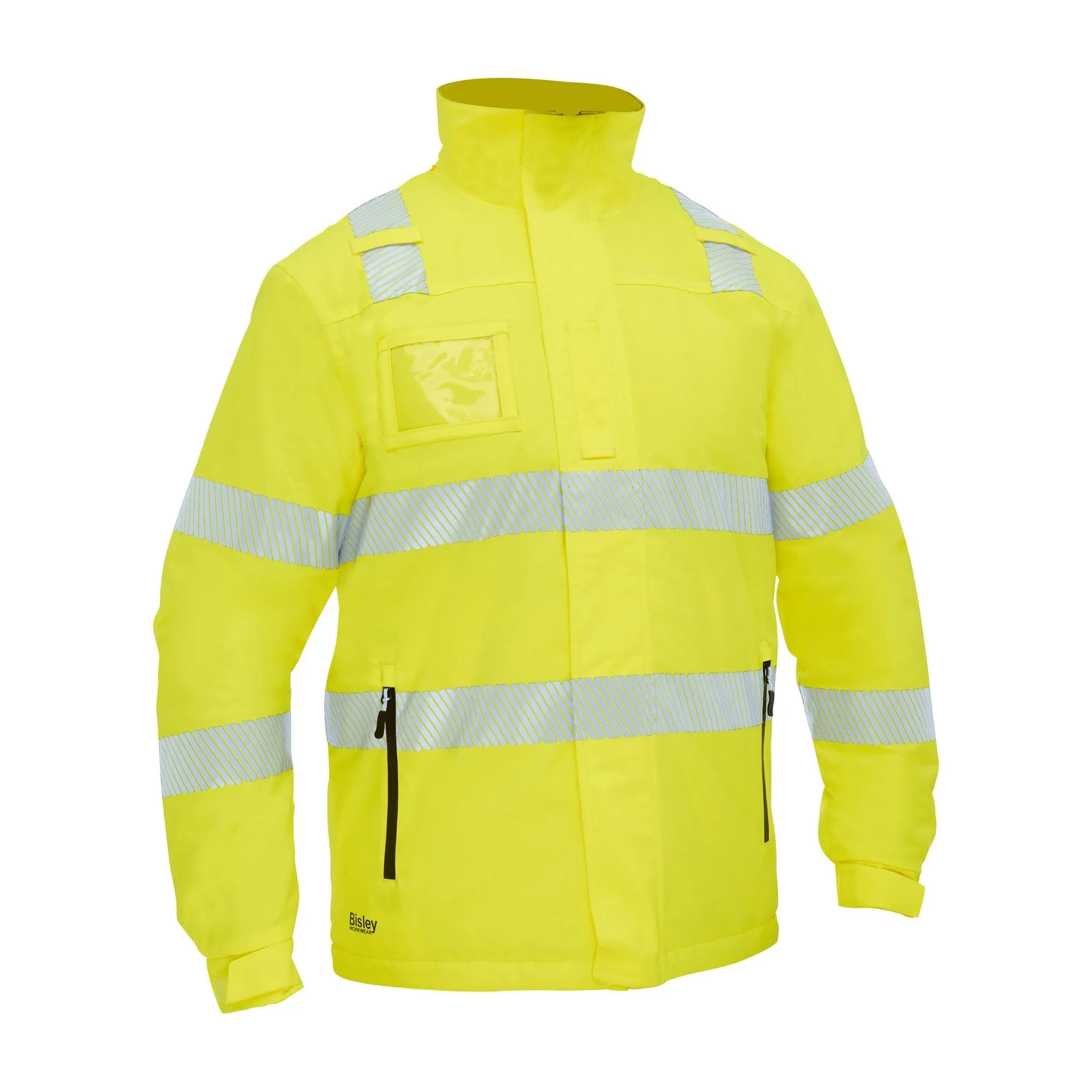 Bisley Men's Hi Vis Taped Heated Jacket with Hood