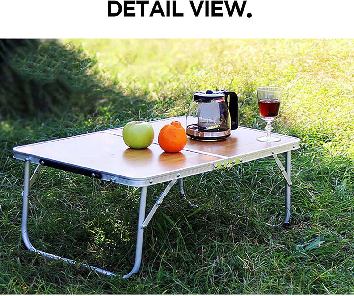 BK&MF Outdoor Folding Picnic Camping Table,Ultralight Aluminum Portable Travel Grill Table with Carry Bag Height Adjustable for Party Camping,A,80x40x70cm(31x16x28inch)
