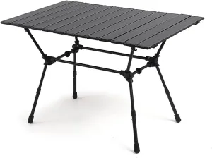 BK&MF Outdoor Folding Table,Aluminum Height Adjustable Portable Roll-up Table Travel Table with Carry Bag for BBQ, Party, Camping,A,90x55x58.5cm(35x22x23inch)