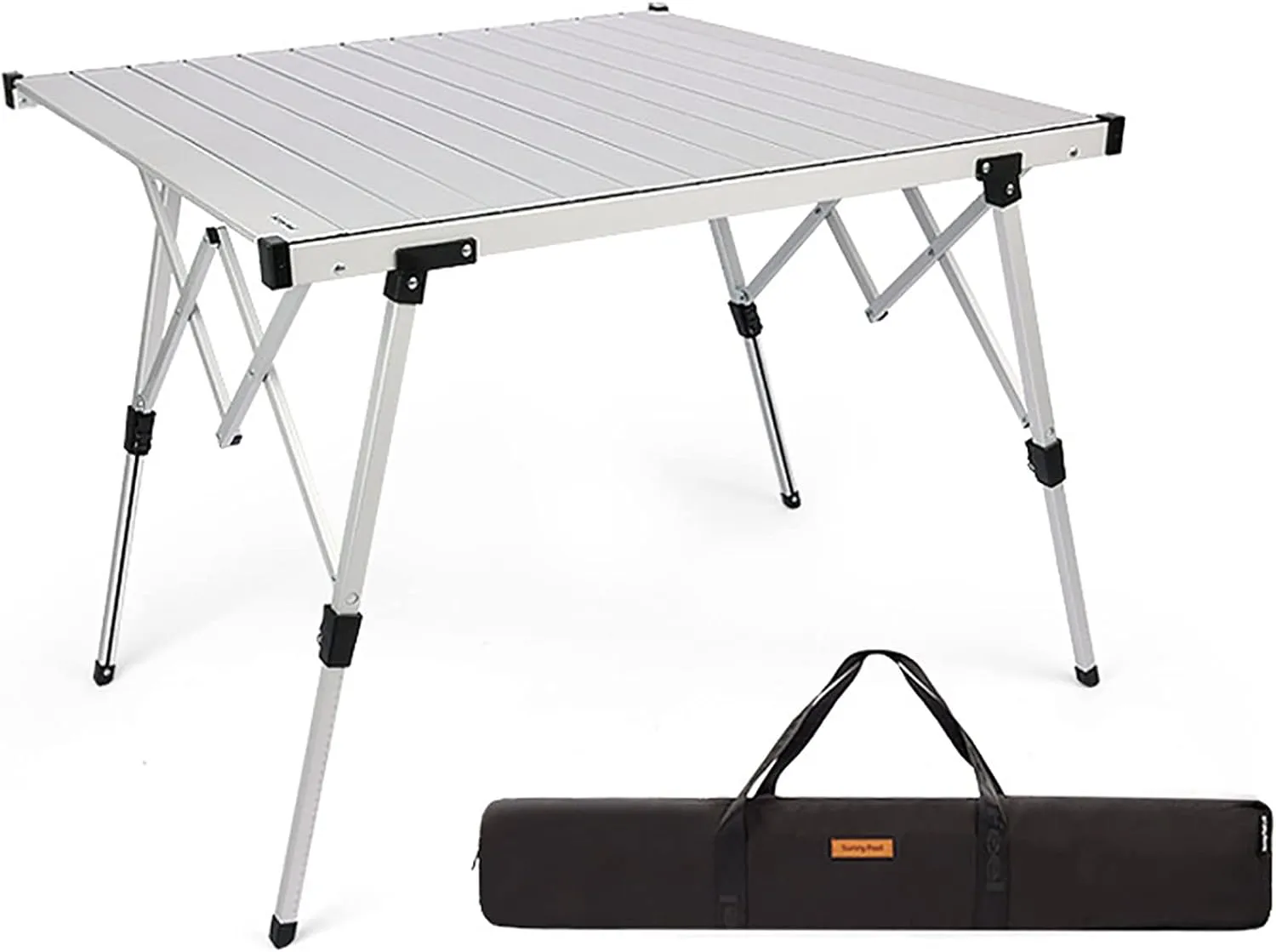 BK&MF Outdoor Folding Table,Portable Aluminum Picnic Camping Table Compact Travel Table Roll-up Table with Carry Bag for Picnic Beach,B,96x66x69cm(38x26x27inch)