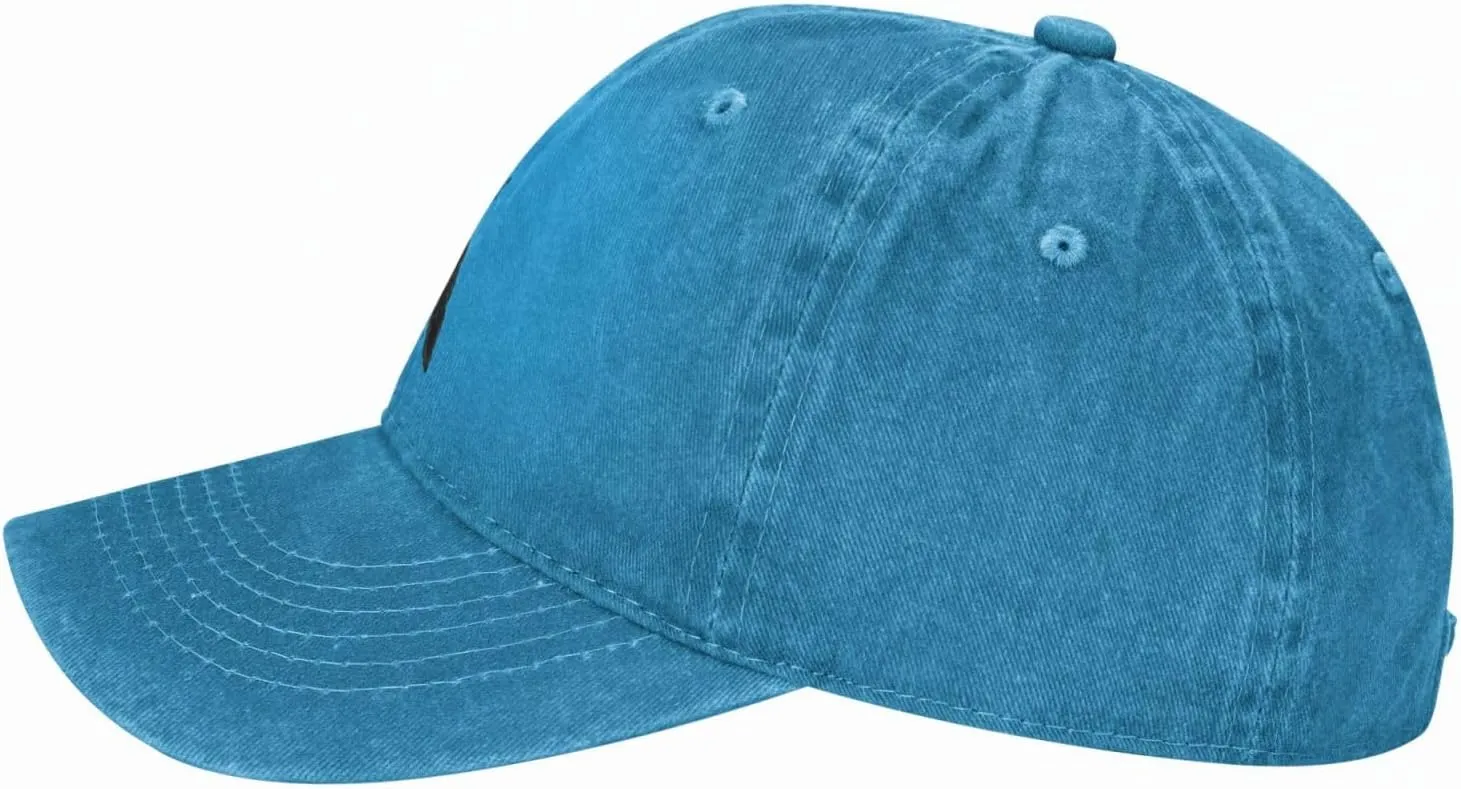 Black Raven Trucker Hat for Men Women Denim Baseball Cap Dad Hat Golf Hats